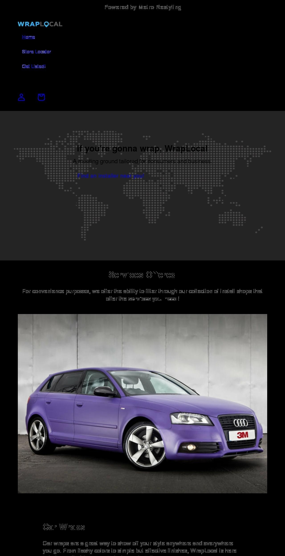 wraplocal.com shopify website screenshot
