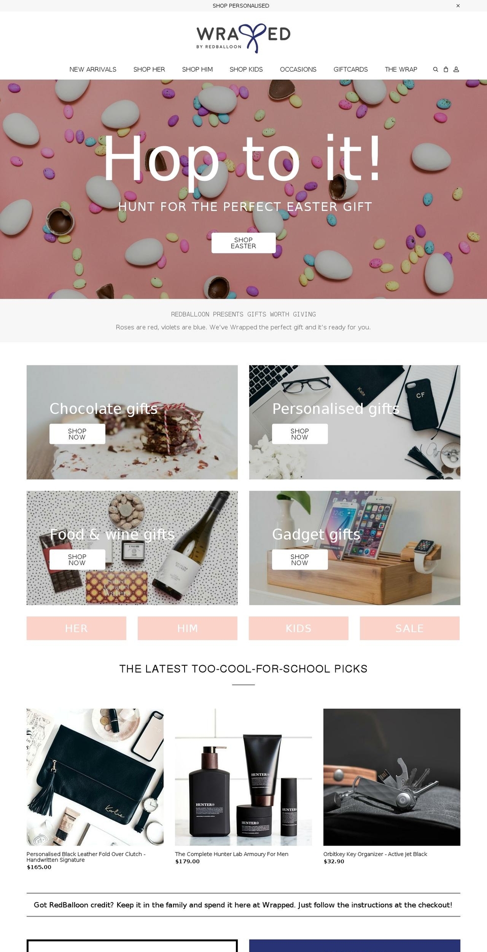 wrapped.com shopify website screenshot