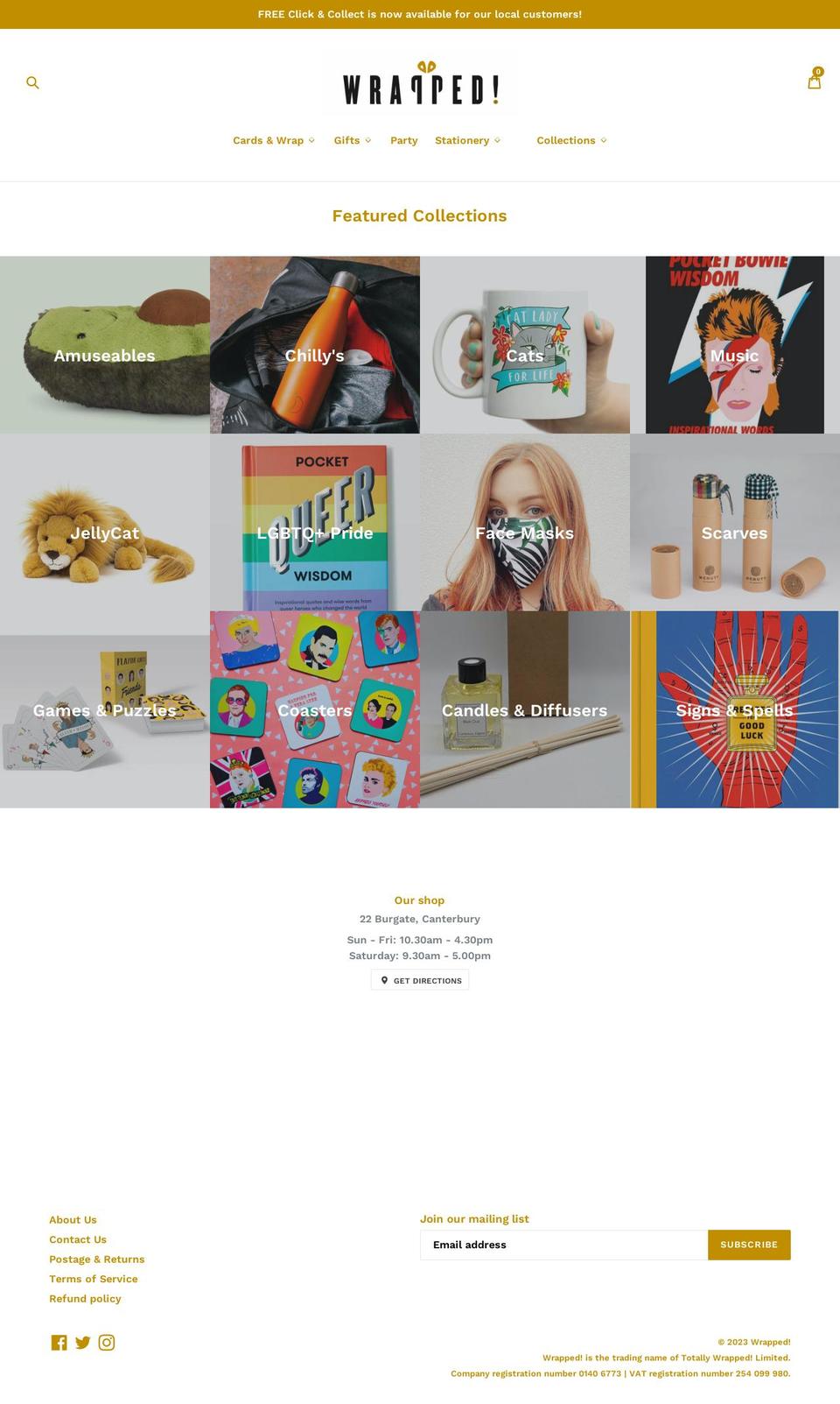 wrapped.shop shopify website screenshot