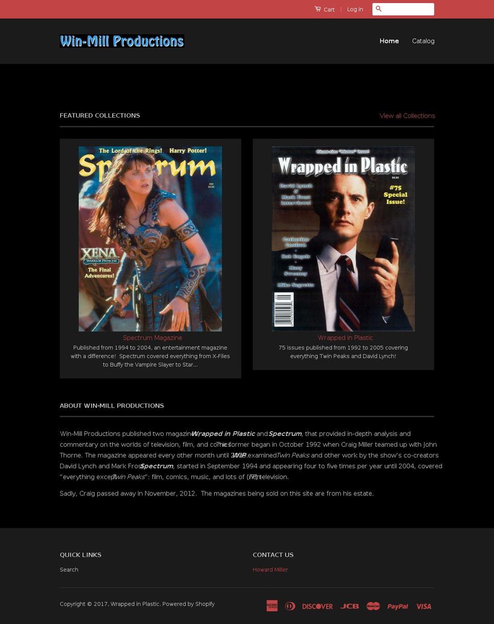 wrappedinplasticmag.com shopify website screenshot