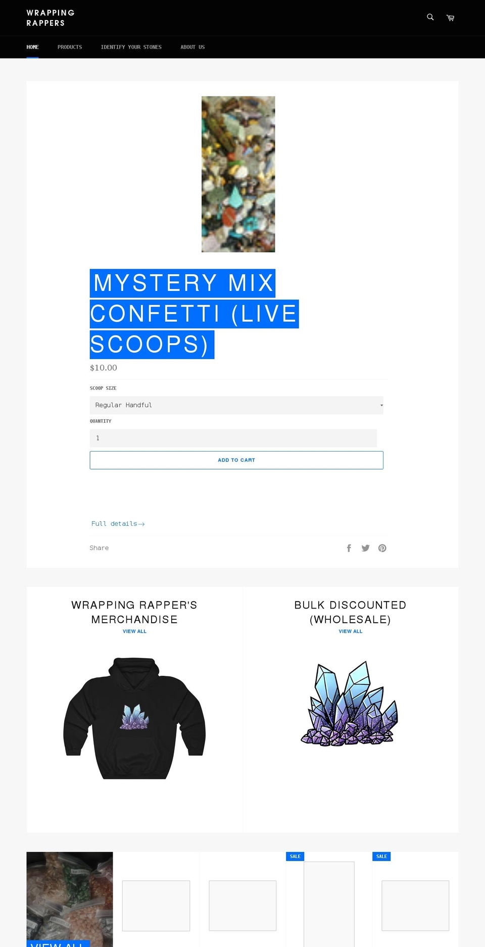 wrappingrappers.com shopify website screenshot