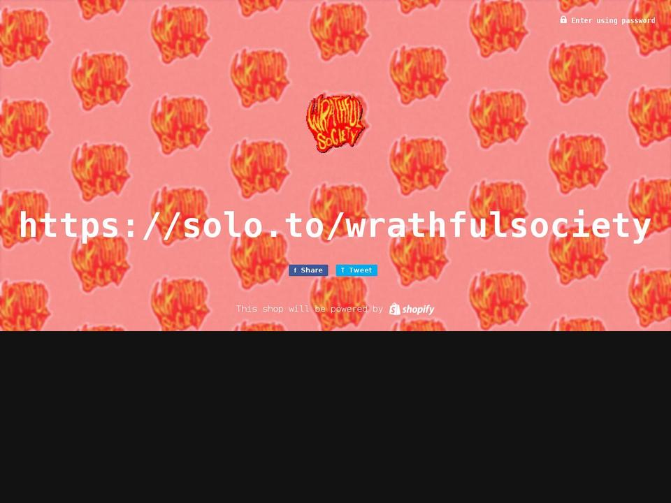 wrathfulsociety.com shopify website screenshot