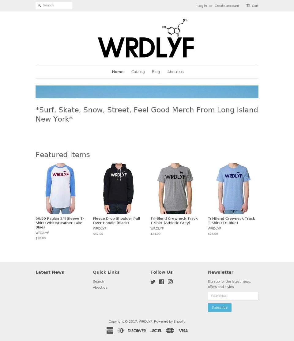 wrdlyf.com shopify website screenshot
