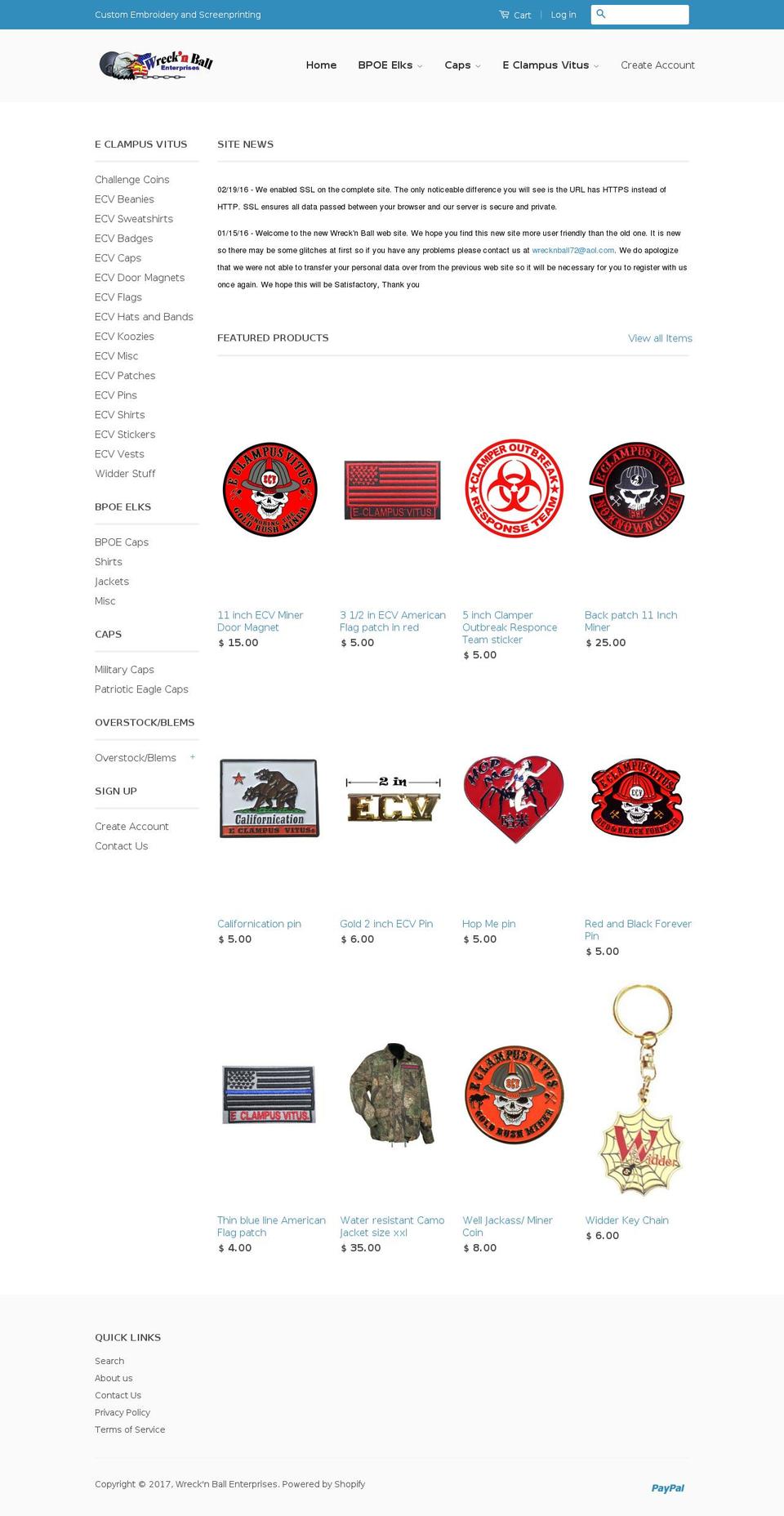 wrecknball.com shopify website screenshot