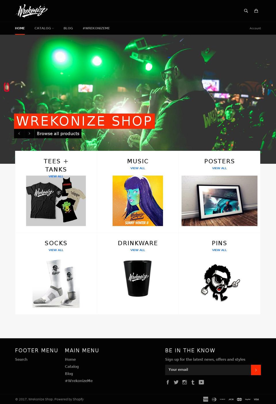 Label Shopify theme site example wrekonizeshop.com