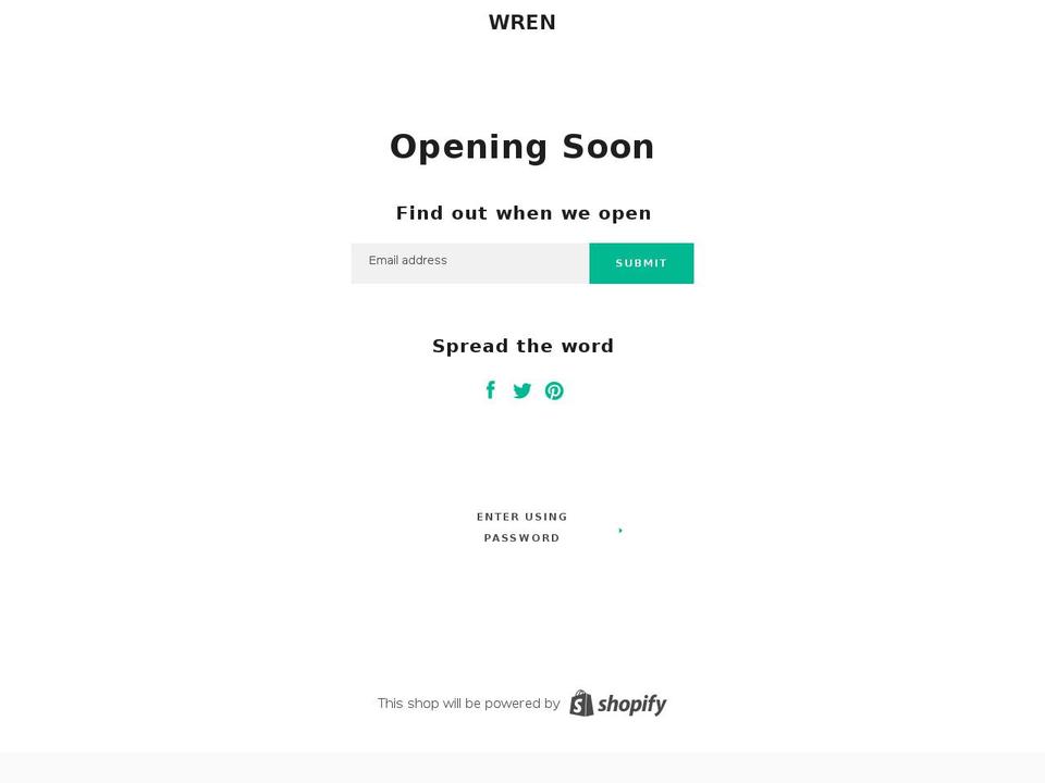 wren-digital.myshopify.com shopify website screenshot