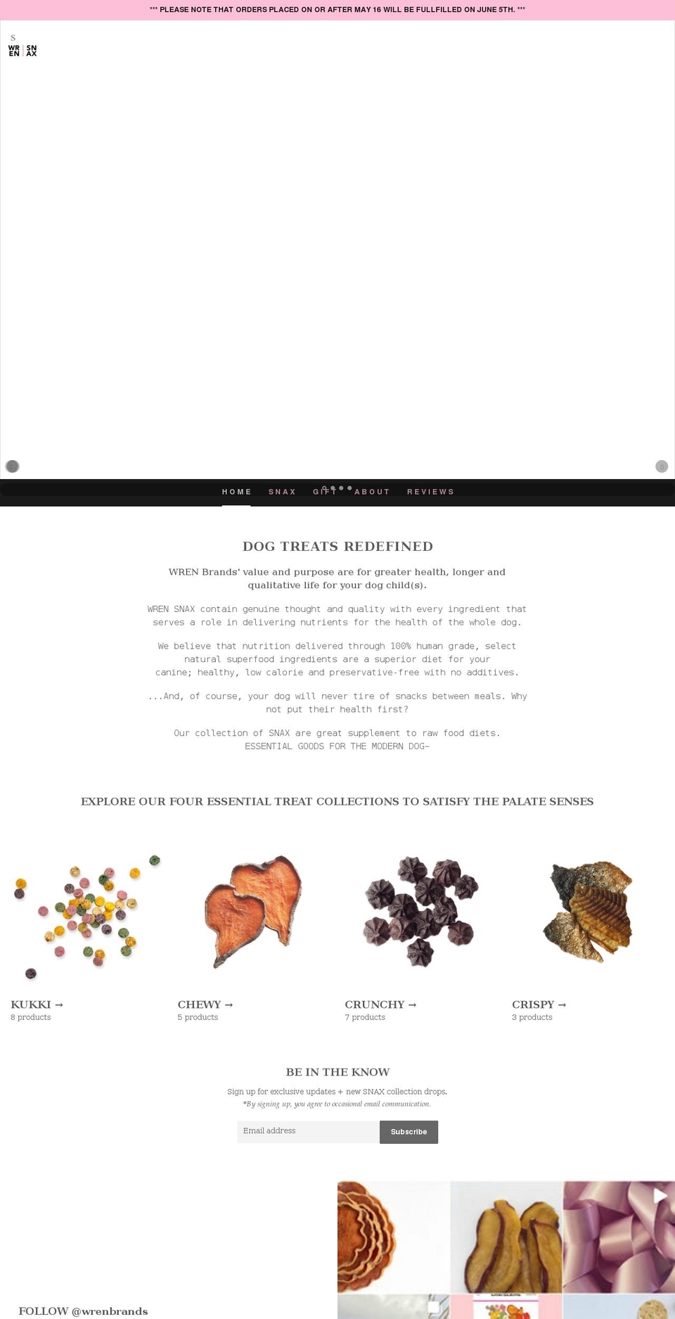 wrenbrands.com shopify website screenshot