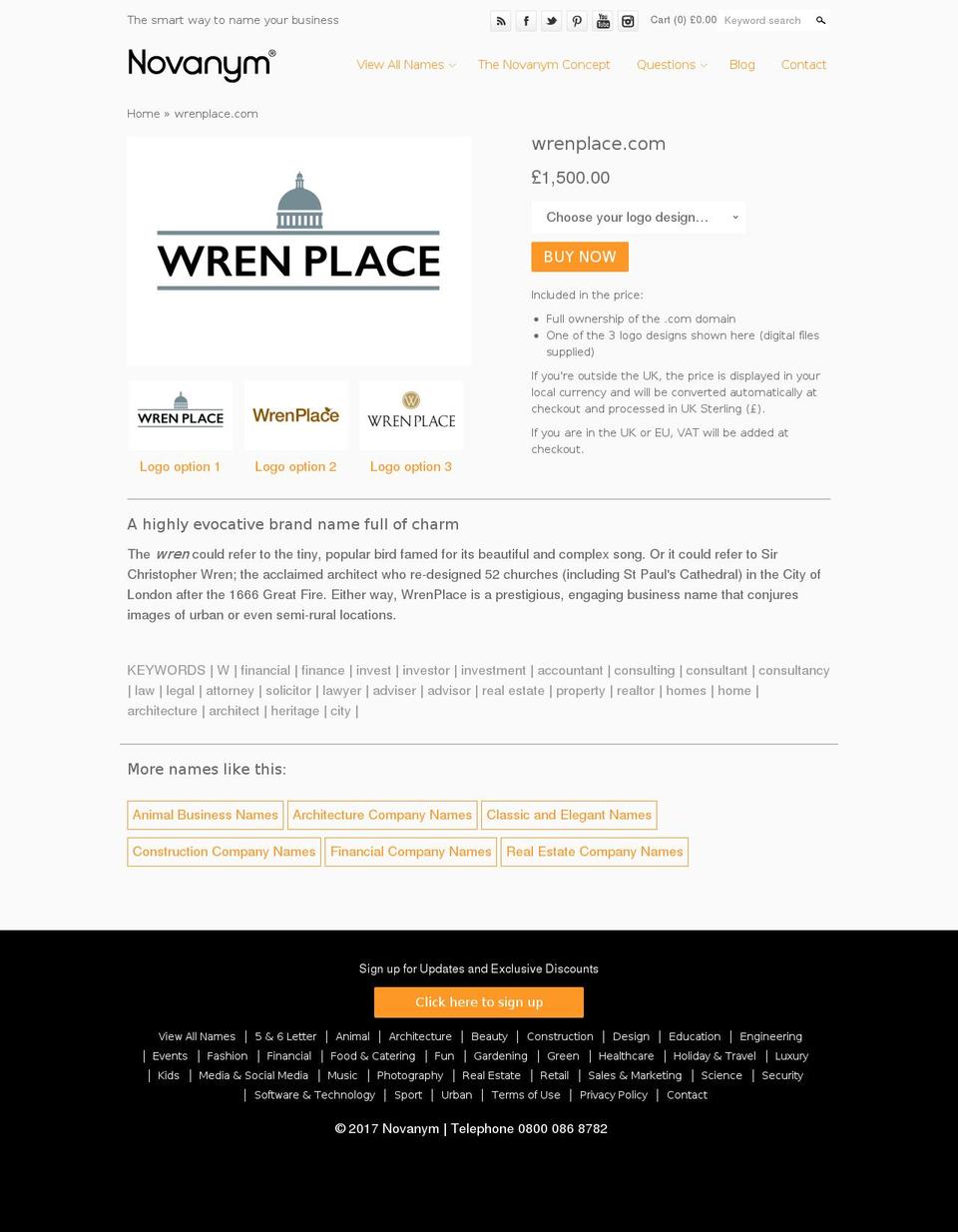 wrenplace.com shopify website screenshot