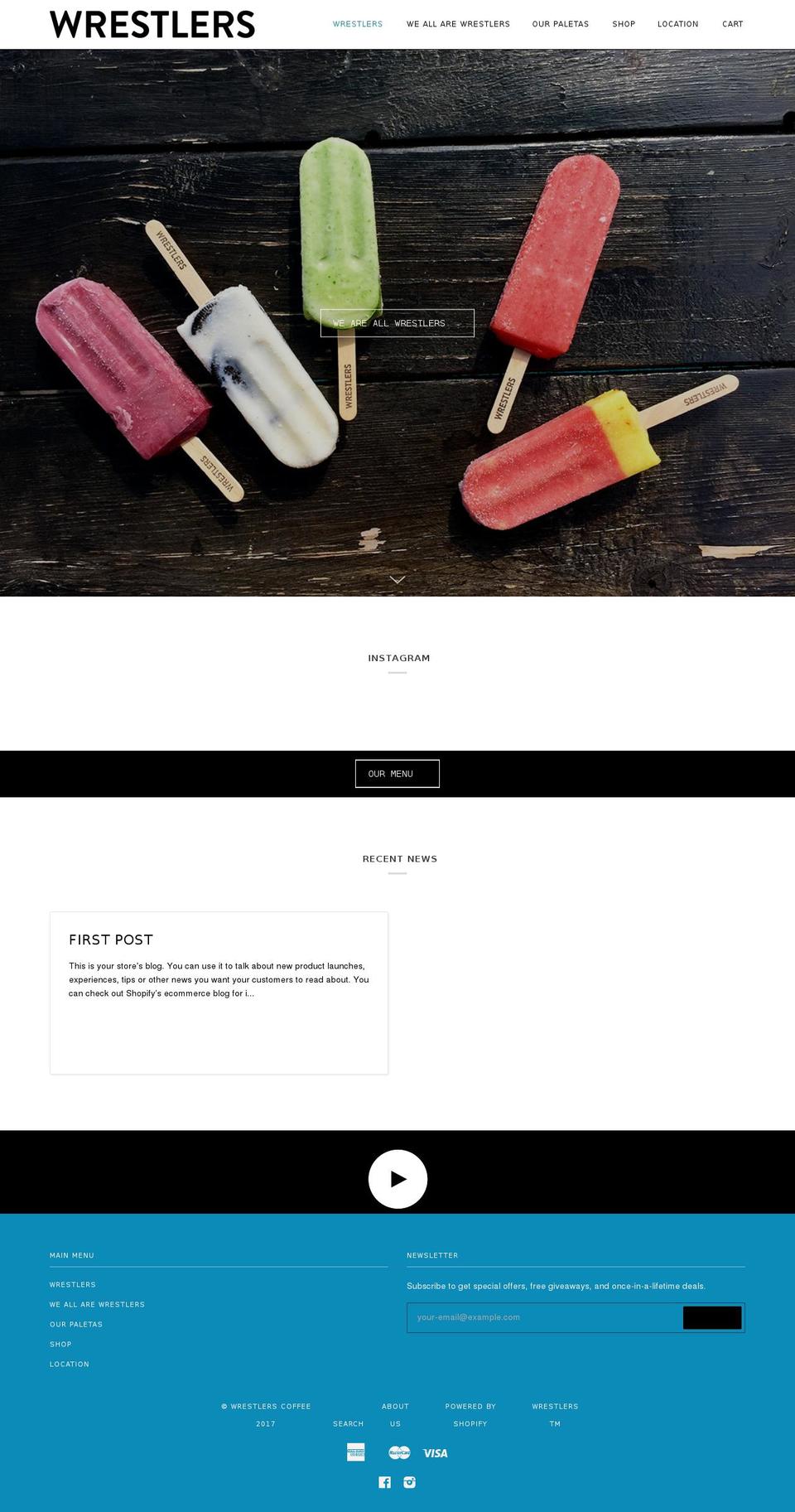 wrestlerscoffee.com shopify website screenshot
