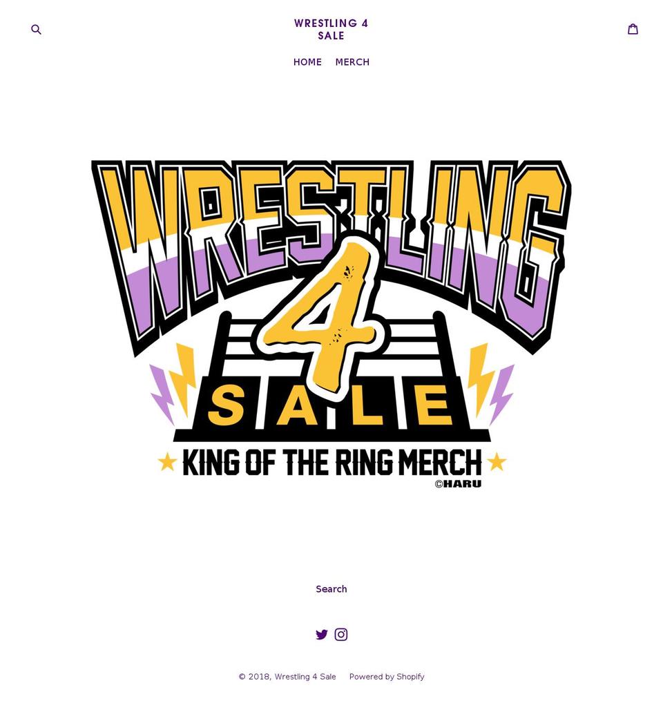 Birch Shopify theme site example wrestling4sale.com