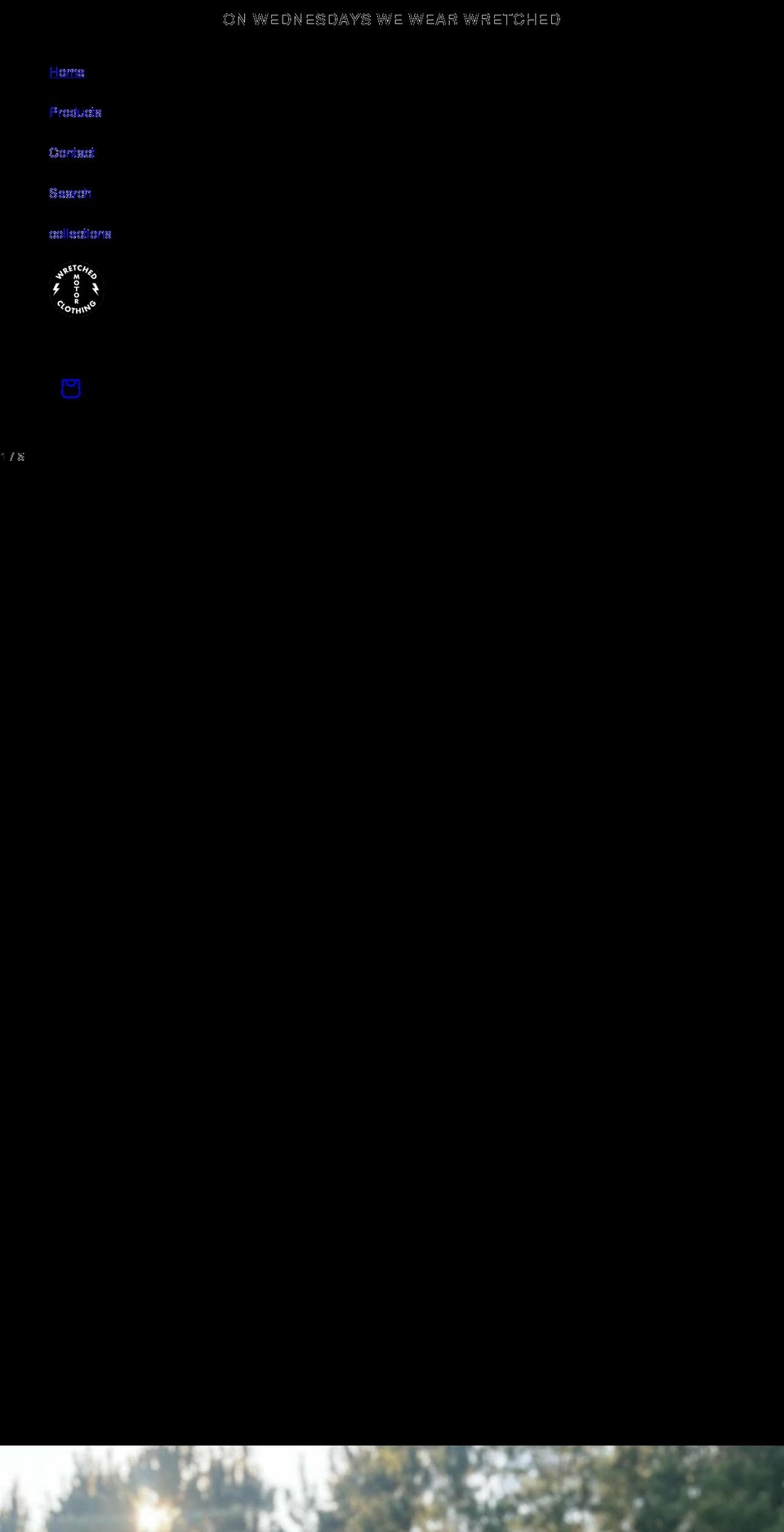 wretchedclothing.com shopify website screenshot