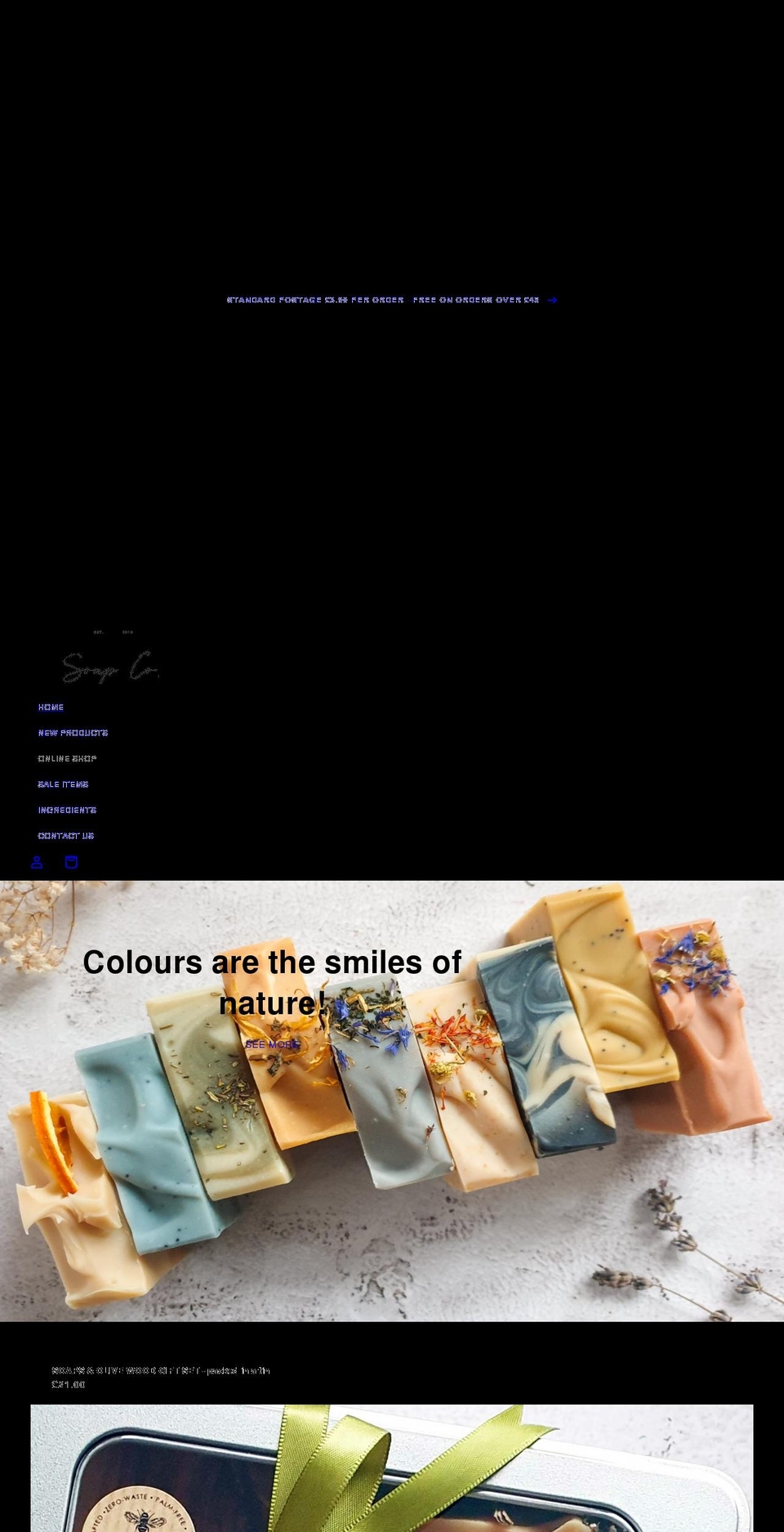 wrigglytinsoap.co.uk shopify website screenshot