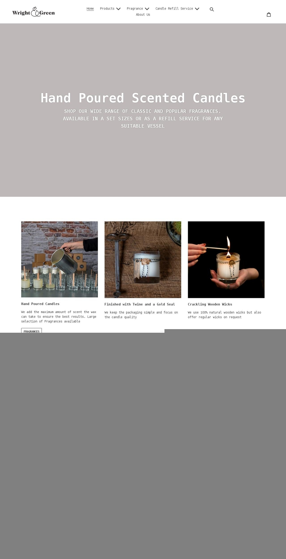 wrightandgreen.co.uk shopify website screenshot
