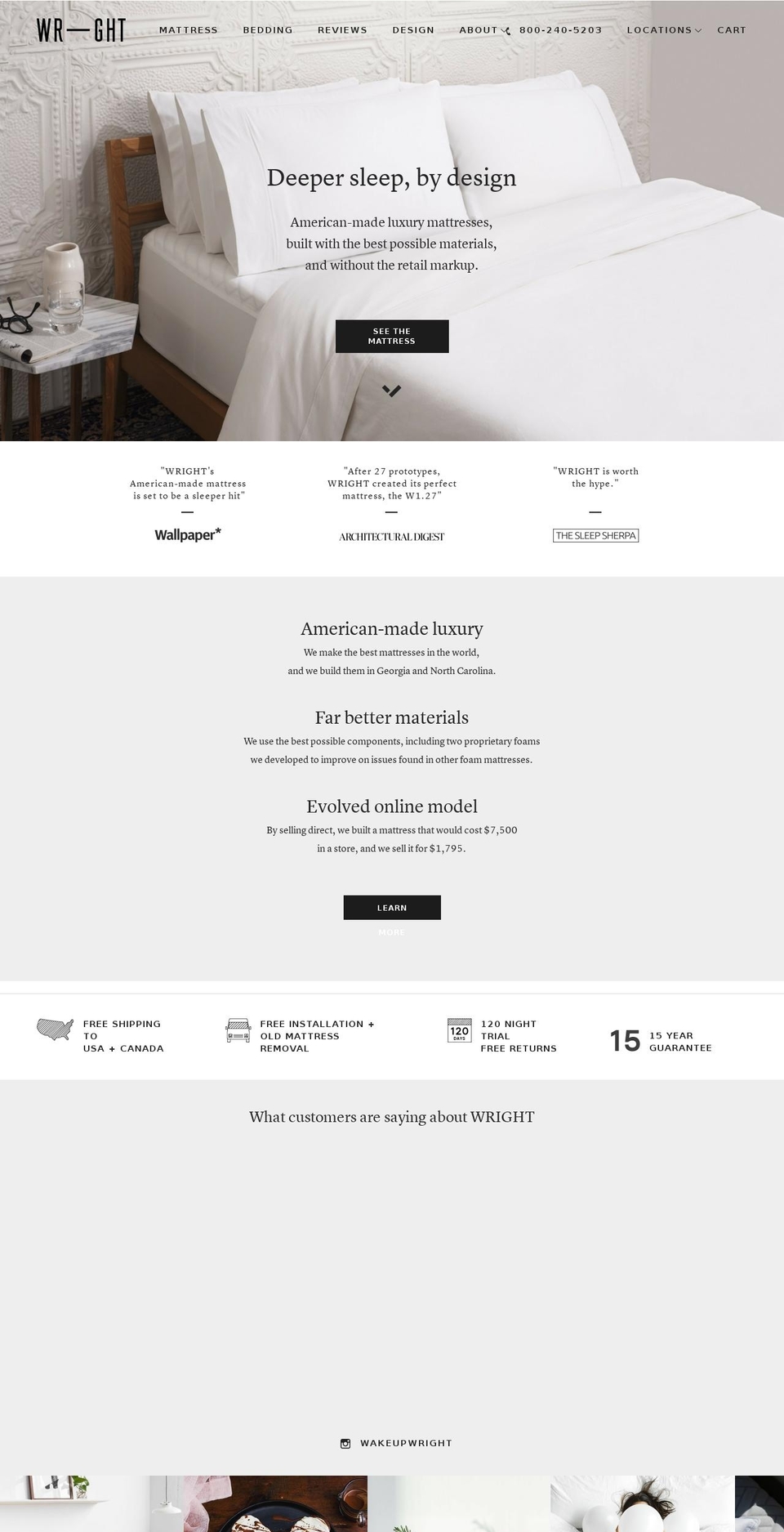 wrightbedding.com shopify website screenshot