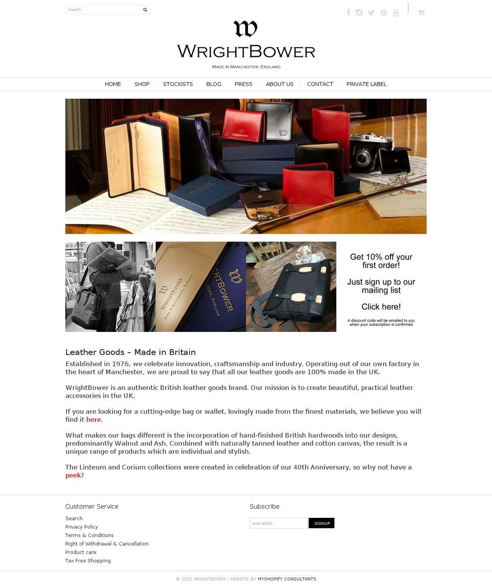 wrightbower.com shopify website screenshot
