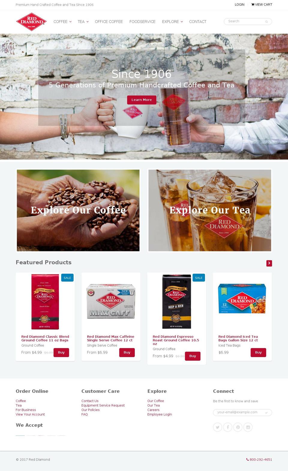 Red Diamond 1.1 - Bold Tier 2 - Oct 18 Shopify theme site example wrightsmillcoffee.com