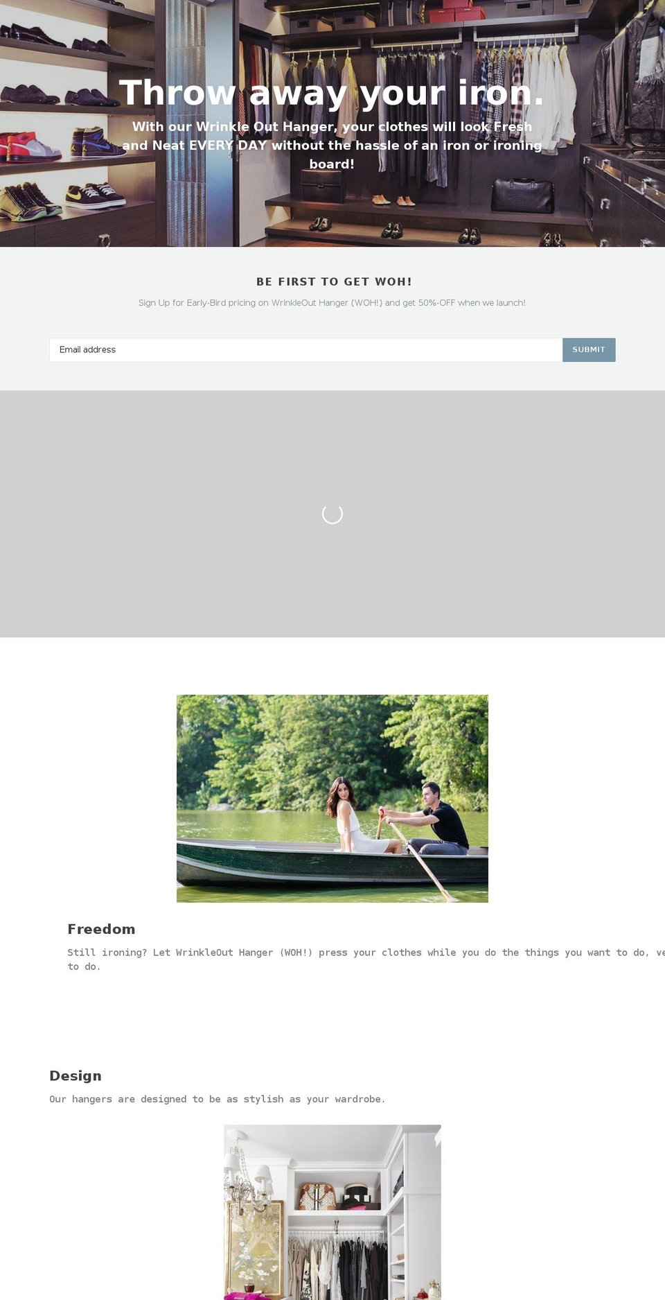 wrinkleouthanger.com shopify website screenshot