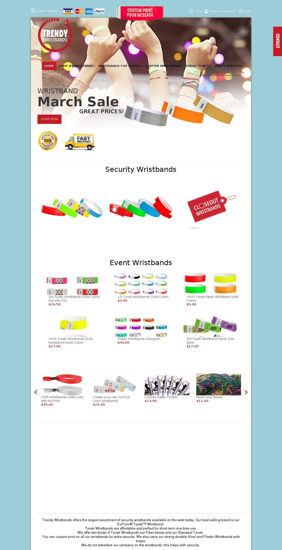 wristbands4sale.mobi shopify website screenshot