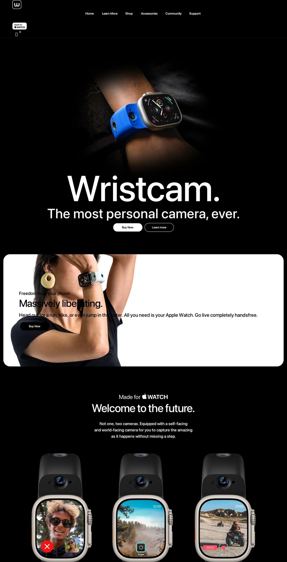 wristcam.com shopify website screenshot