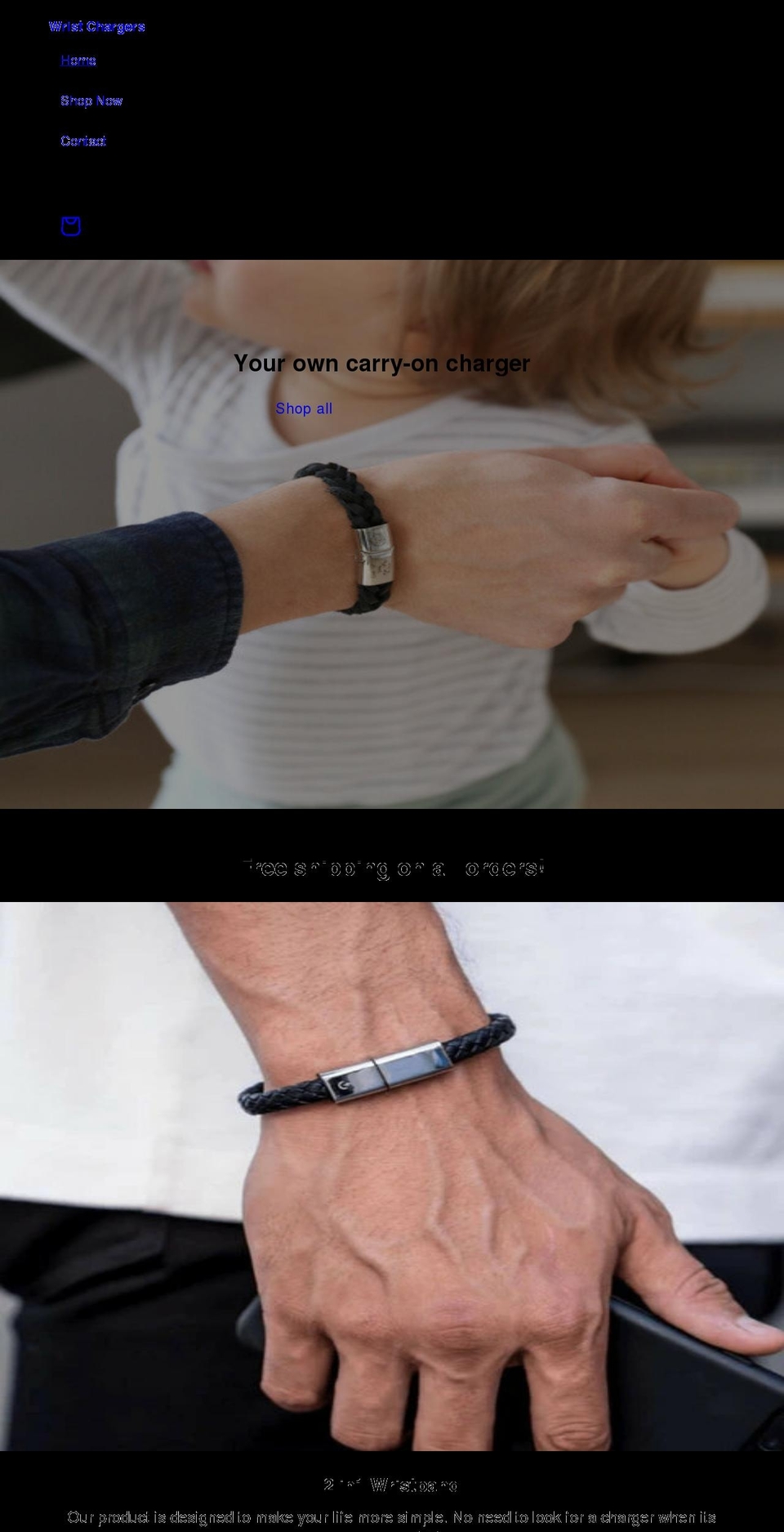 wristchargers.com shopify website screenshot