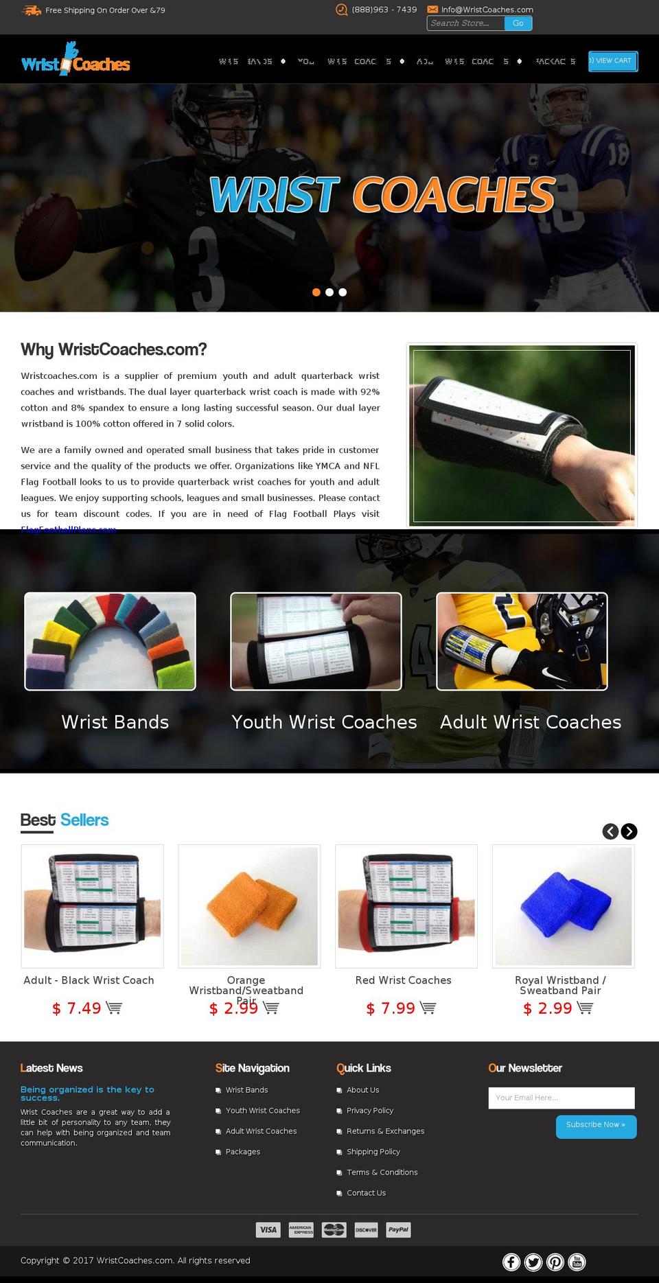 wristcoaches.com shopify website screenshot