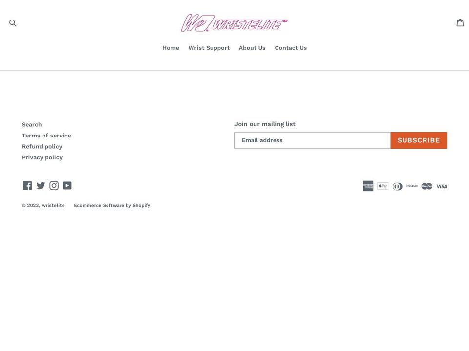 wristelite.myshopify.com shopify website screenshot