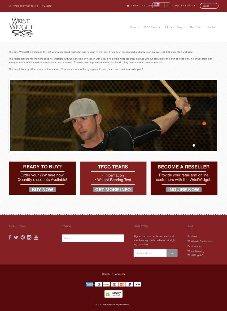 wristwidget.com shopify website screenshot