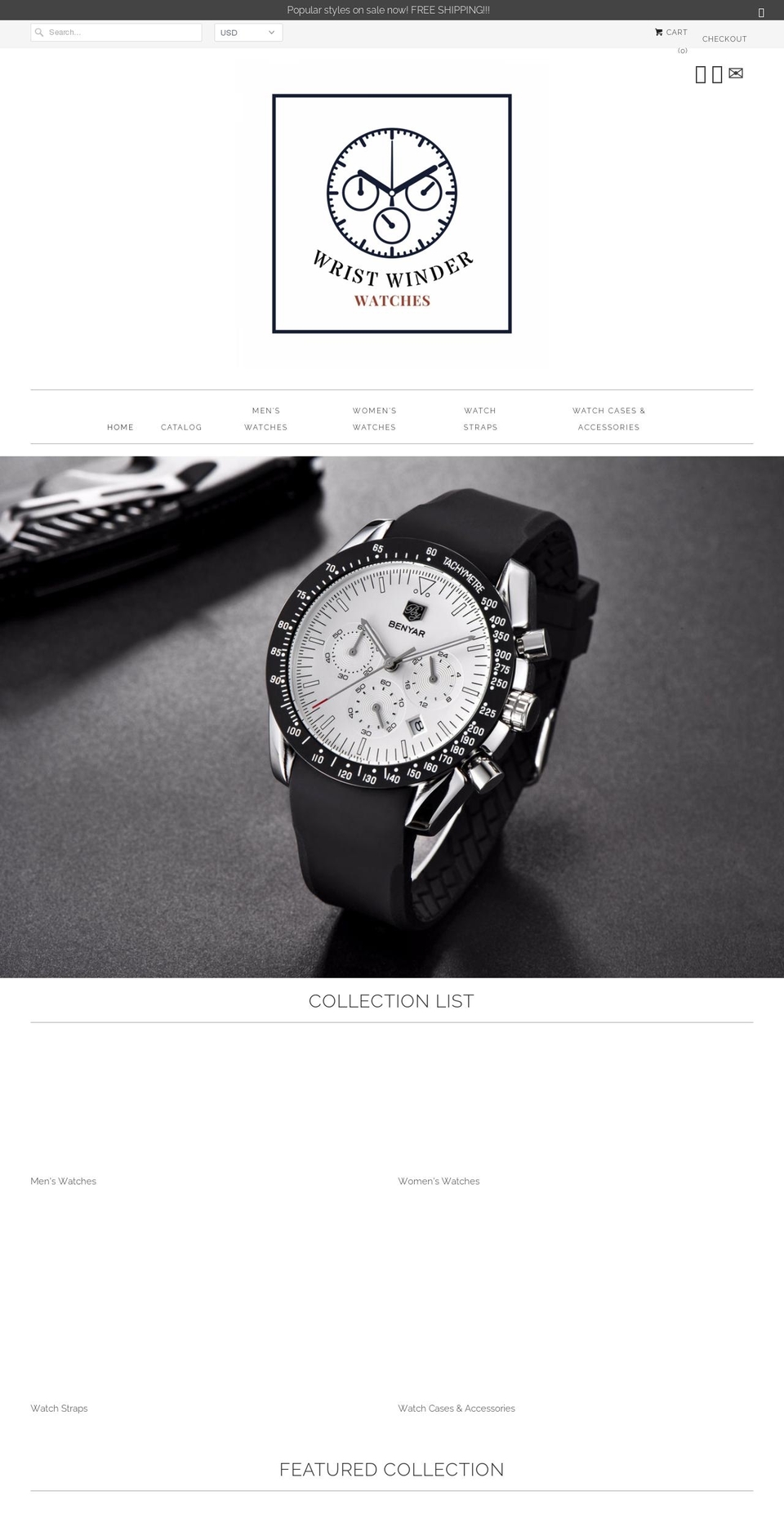 wristwinder.com shopify website screenshot