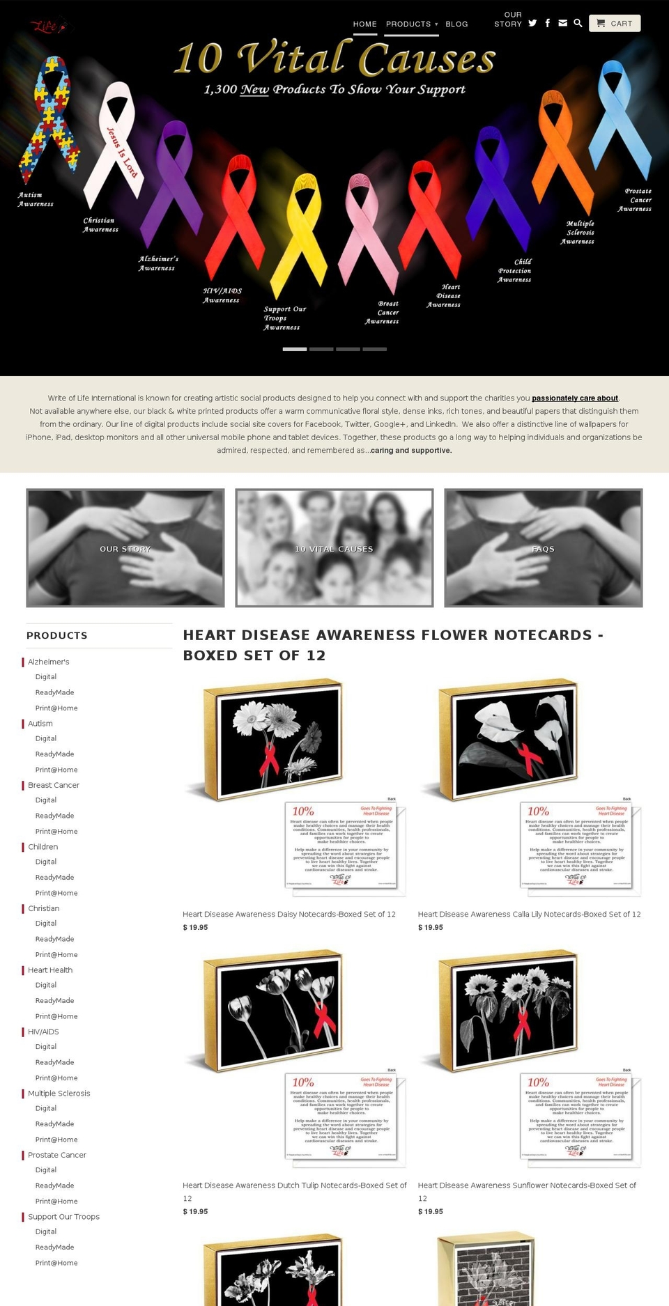 writeoflife.com shopify website screenshot