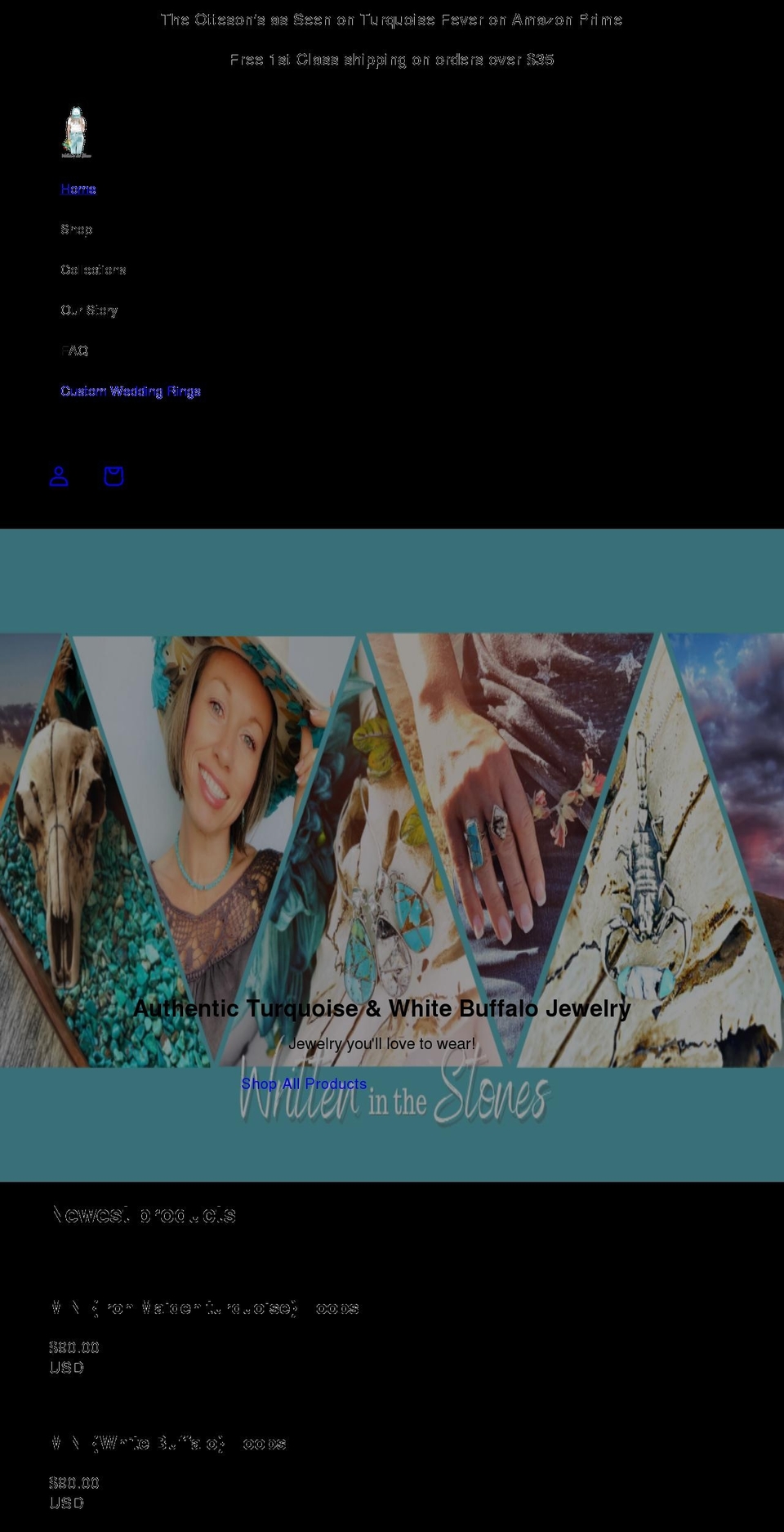 writteninthestones.com shopify website screenshot