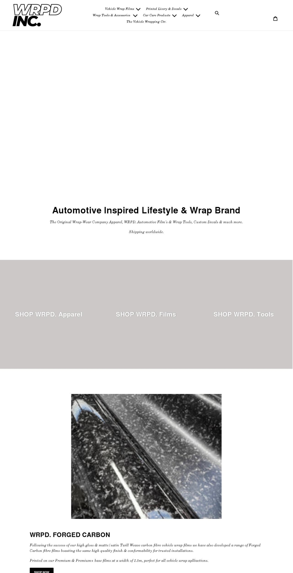 wrpdinc.com shopify website screenshot