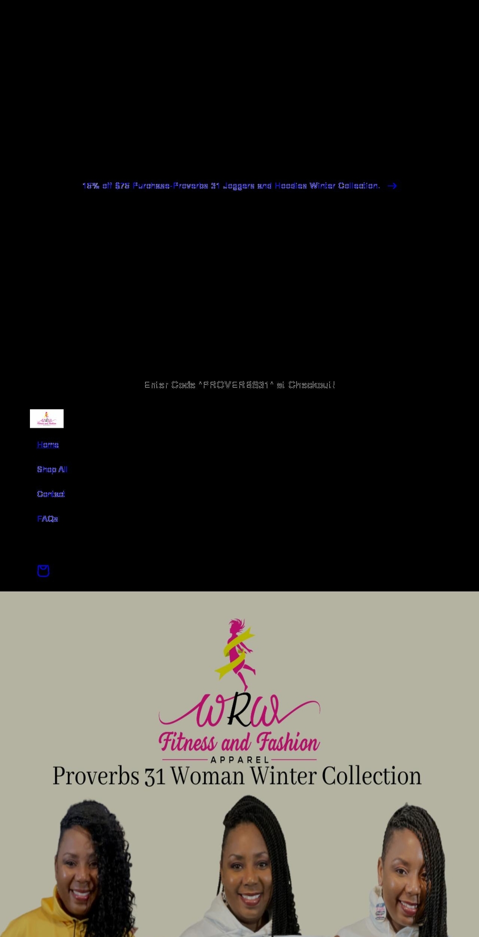 wrwfitnessapparel.com shopify website screenshot