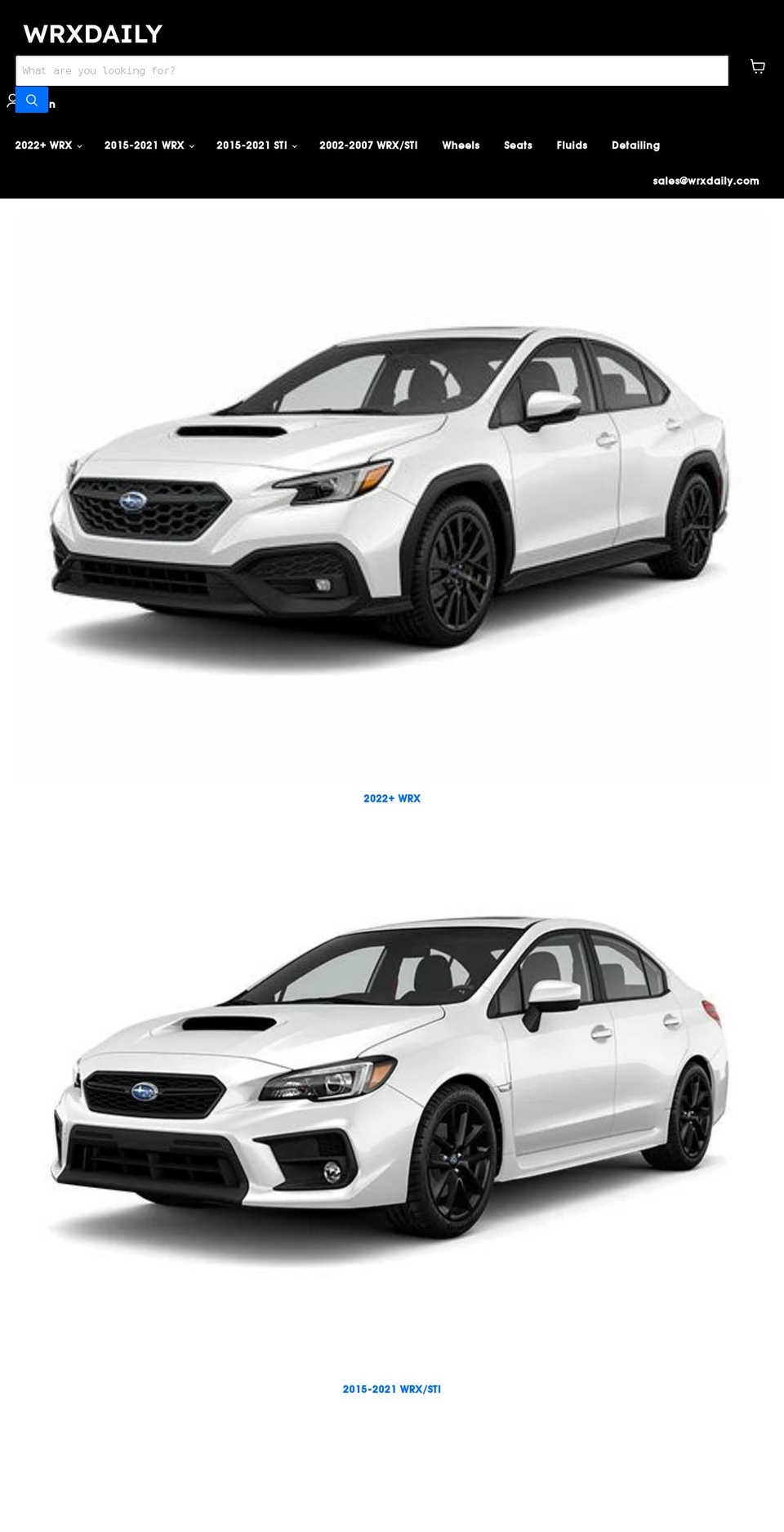 wrxdaily.com shopify website screenshot
