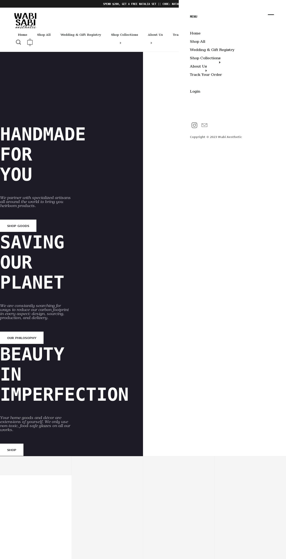 wsaesthetic.com shopify website screenshot