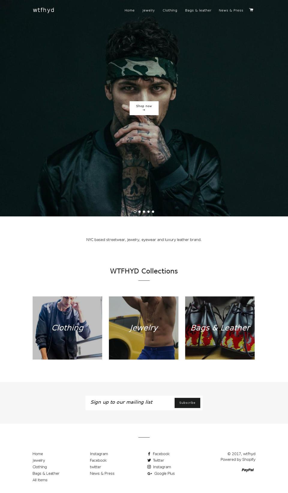 wtfhyd.co shopify website screenshot