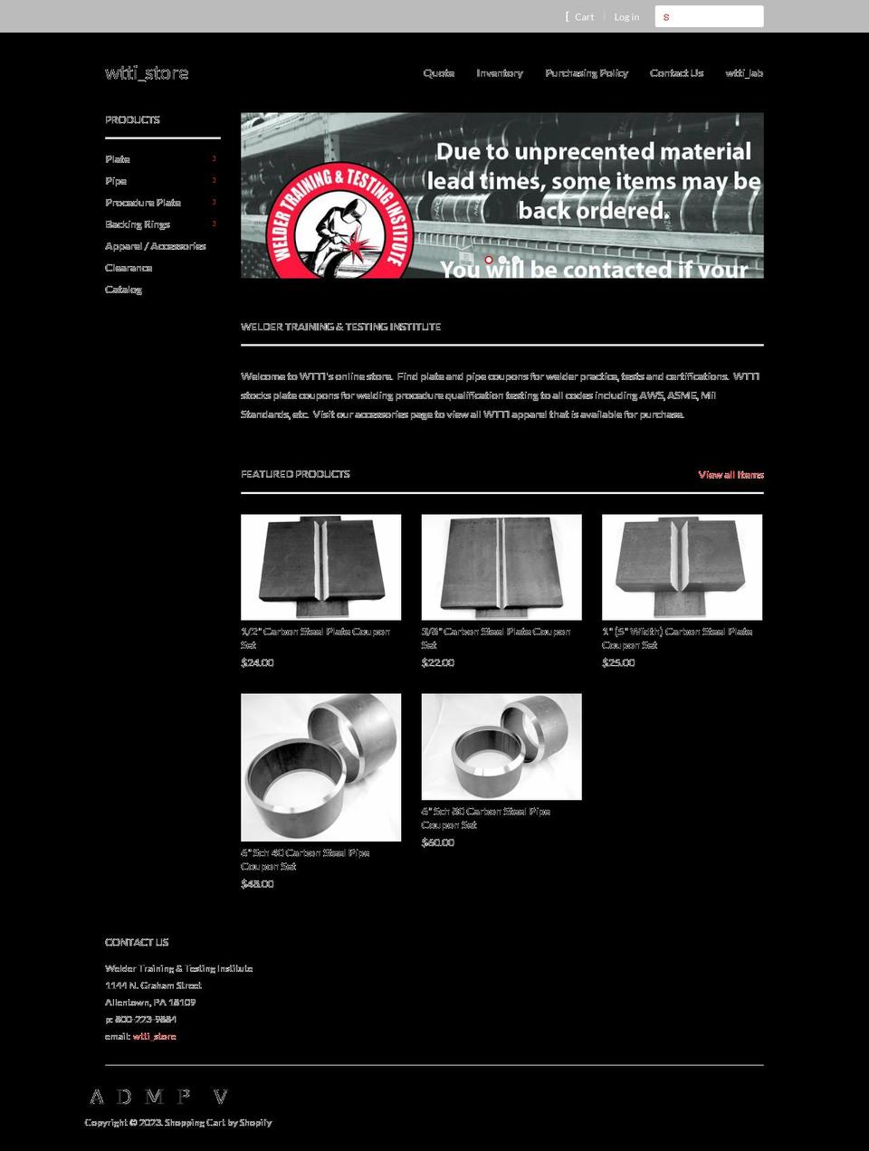 Classic - update Shopify theme site example wttiweldtestcoupons.com