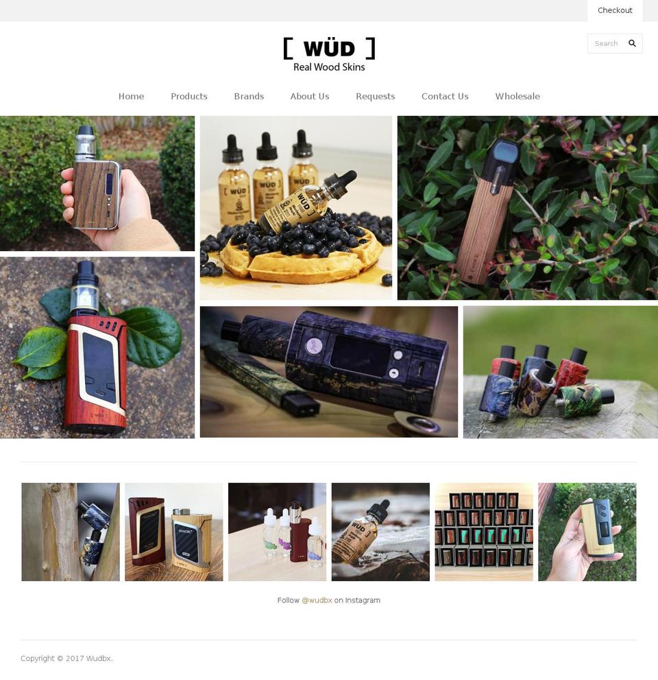 wudskin.com shopify website screenshot
