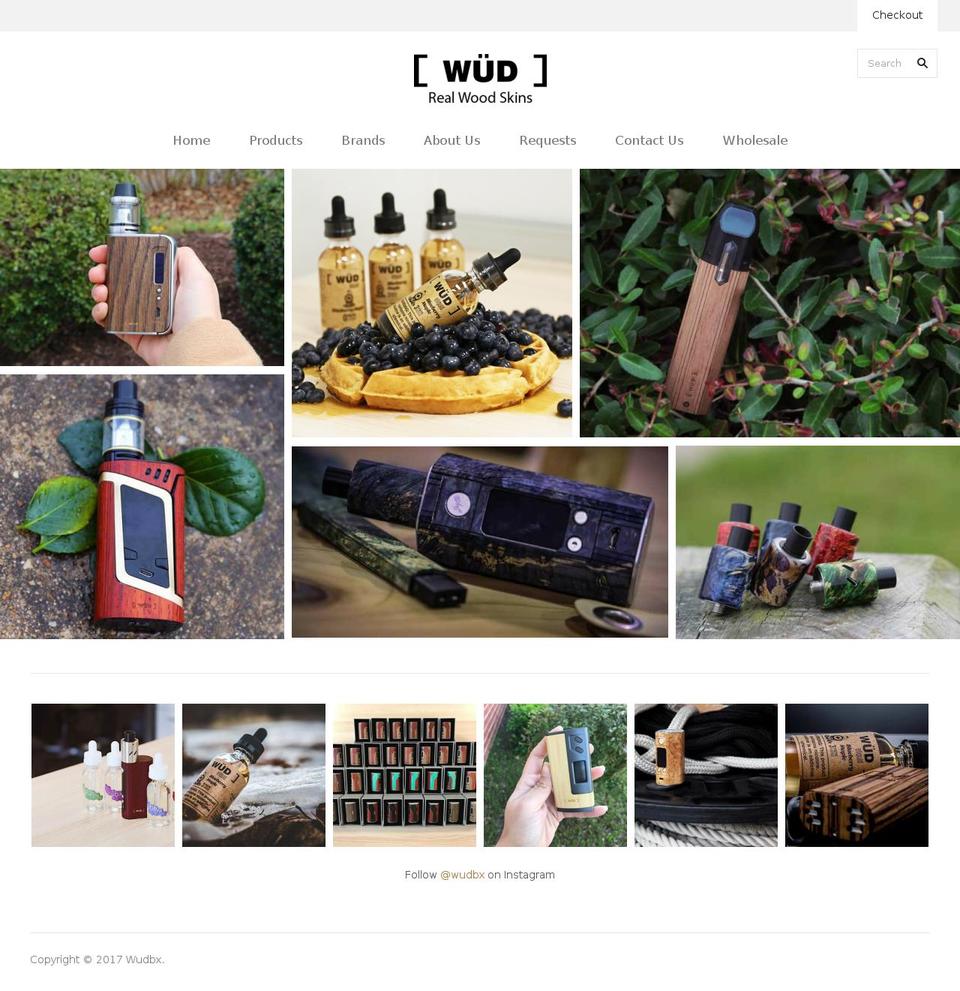 wudskins.com shopify website screenshot