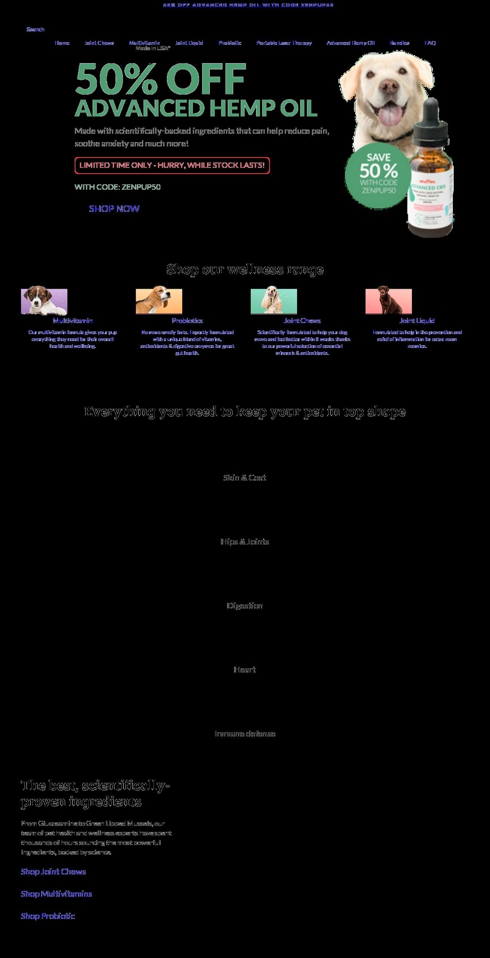 wuffes.com shopify website screenshot