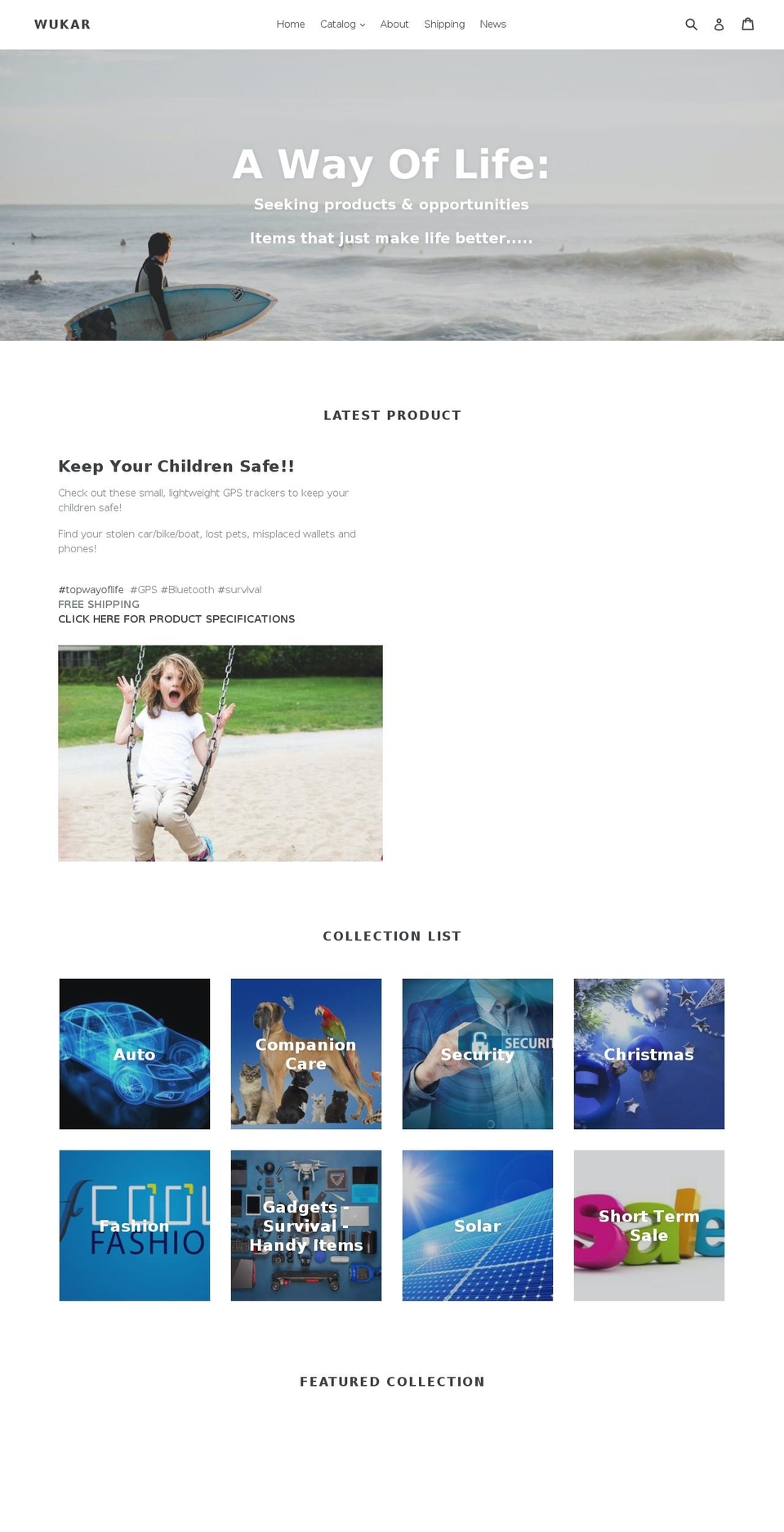wukar.myshopify.com shopify website screenshot