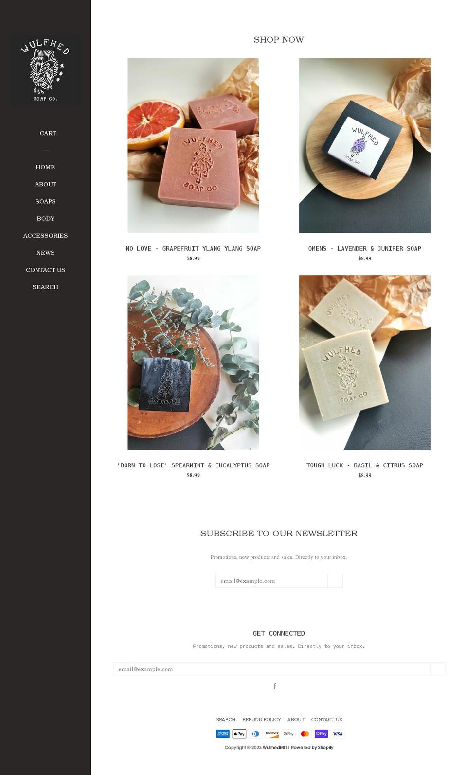 wulfhed.com shopify website screenshot