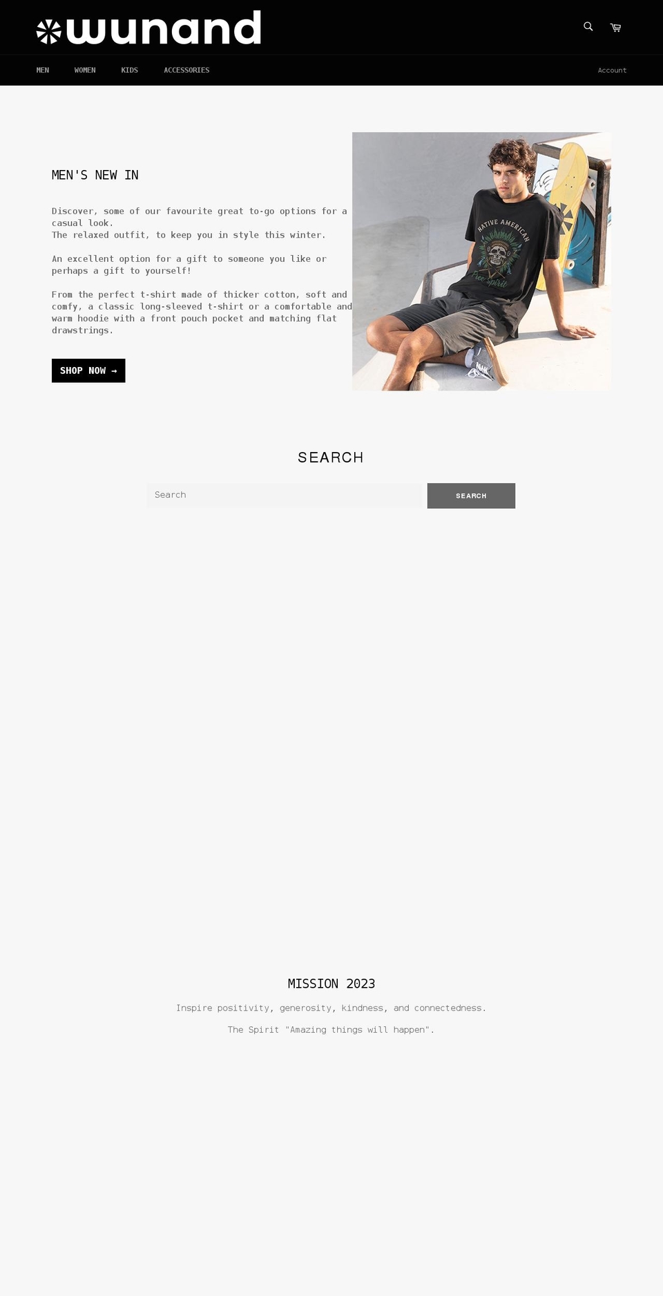 wunand.com shopify website screenshot