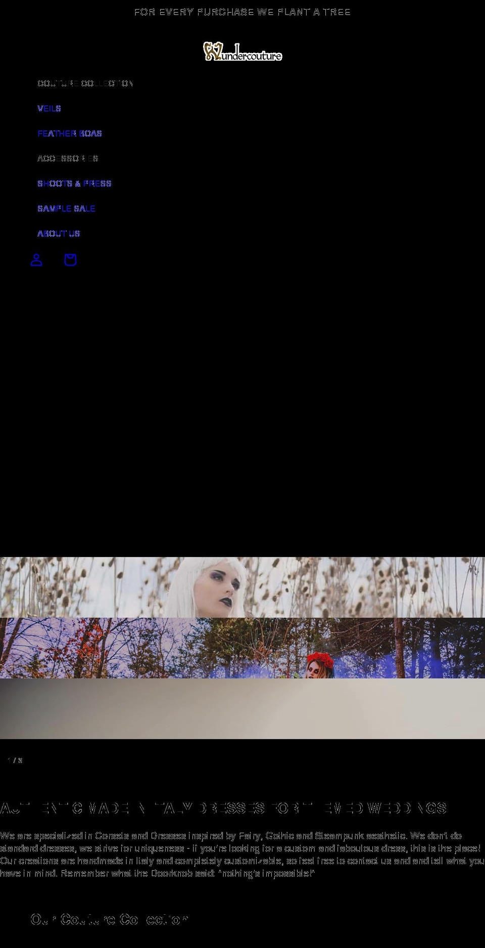 wundercouture.com shopify website screenshot