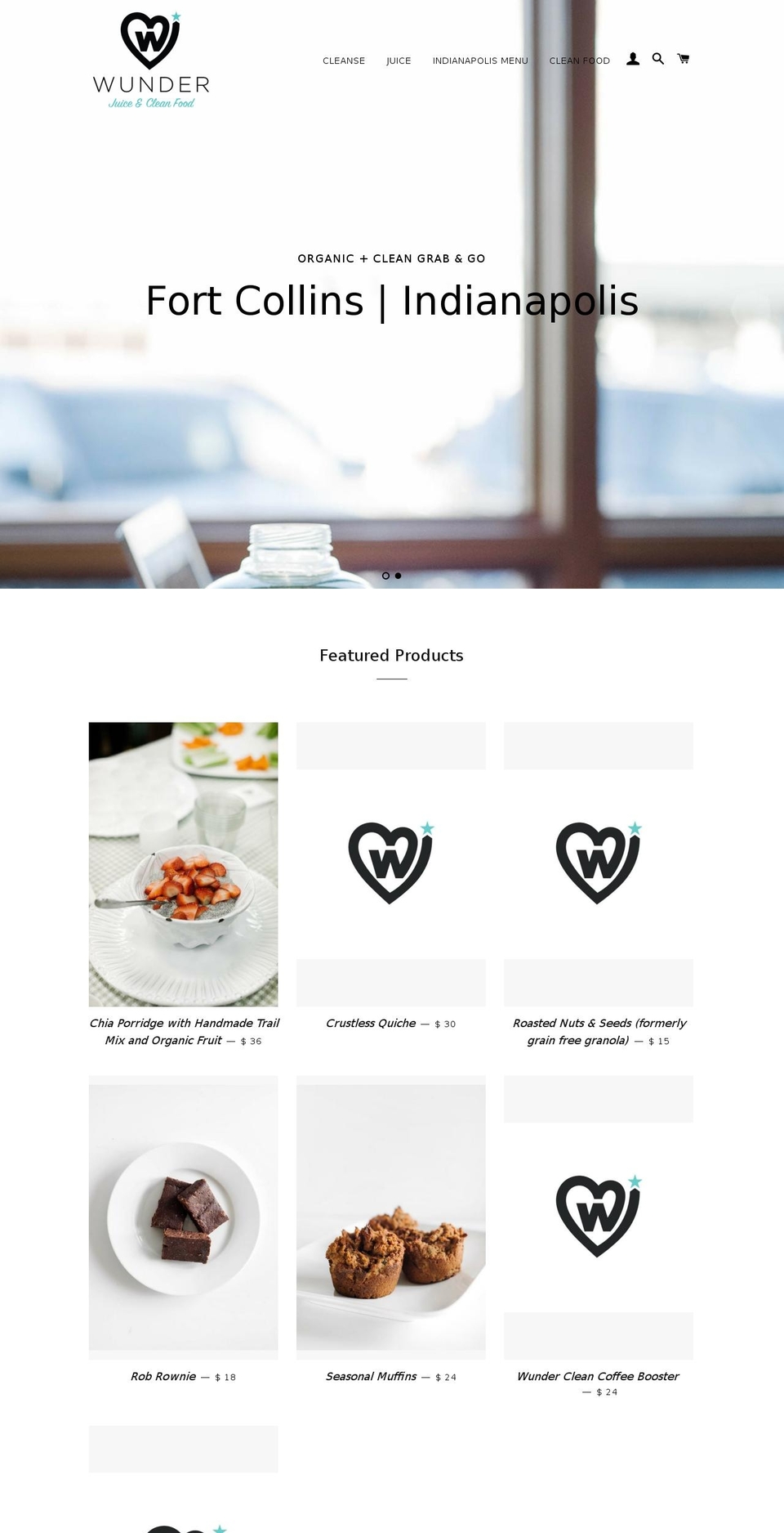 wunderjuice.com shopify website screenshot