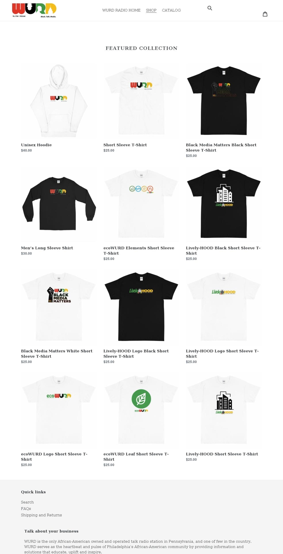 wurd-radio-store.myshopify.com shopify website screenshot