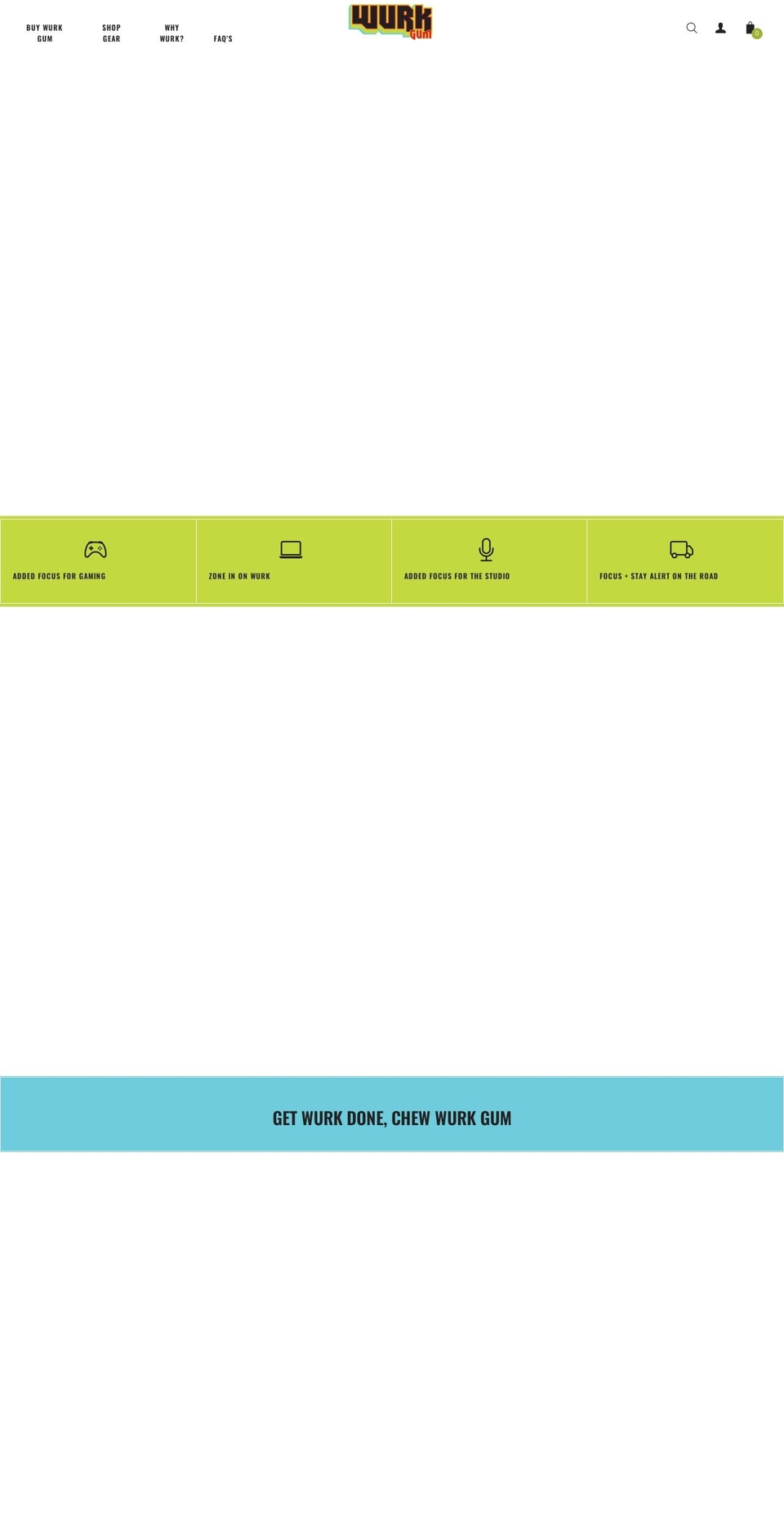 wurkgum.com shopify website screenshot