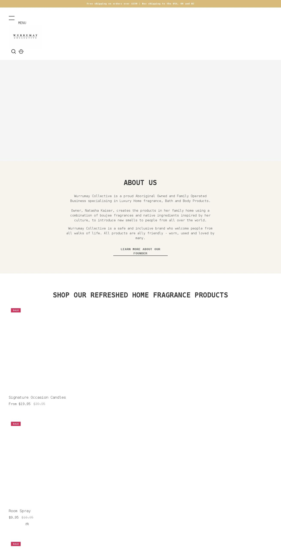 wurrumaycollective.com shopify website screenshot