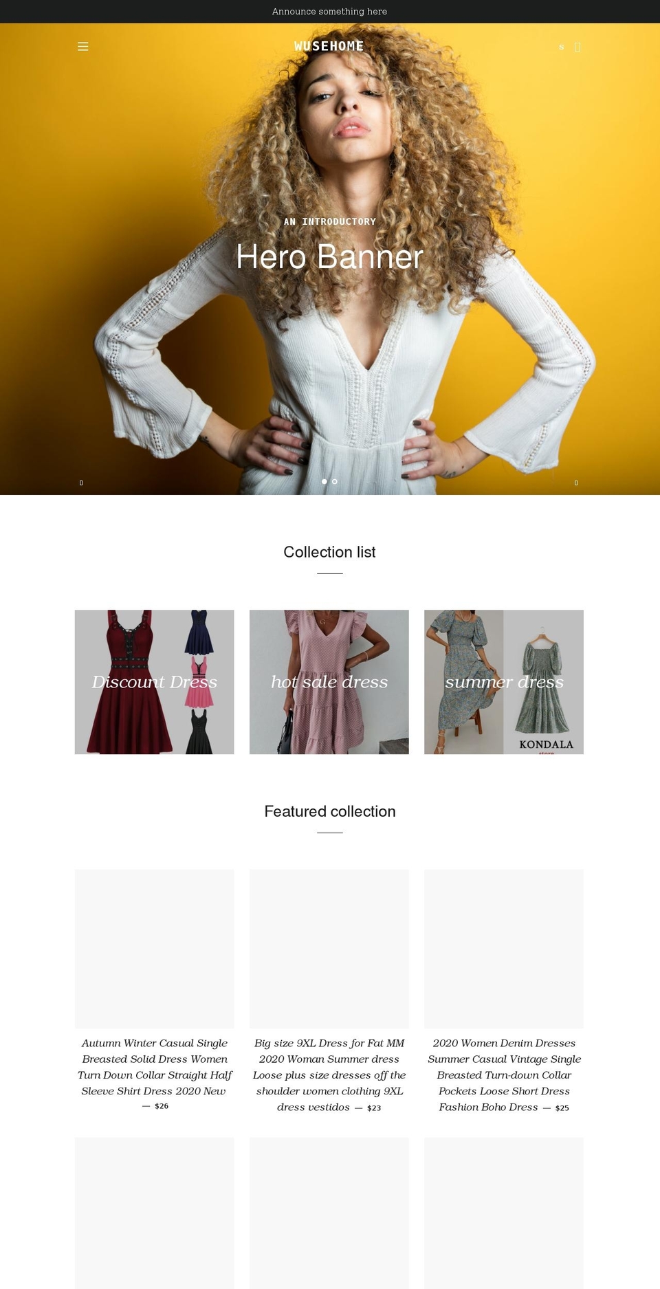 wusehome.com shopify website screenshot