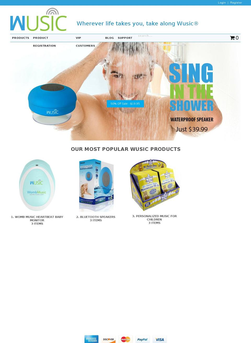 wusictech.com shopify website screenshot