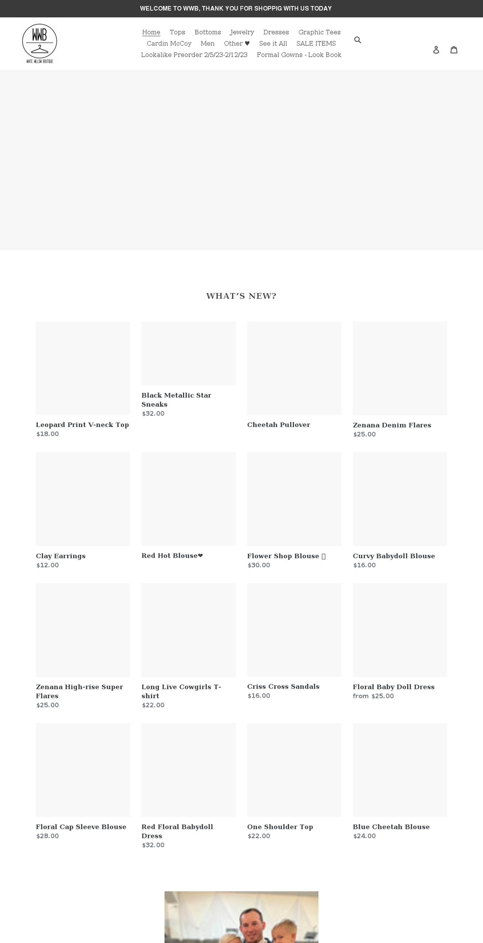 wwboutique.com shopify website screenshot